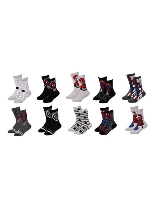 Pack de 10 Meias Rapaz DISNEY SPIDERMAN - Kiabi Pack de 10 Meias Rapaz DISNEY SPIDERMAN - Kiabi