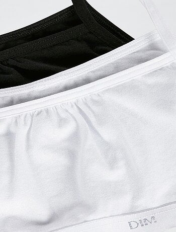 Pack de 2 alças 'DIM' em algodão liso