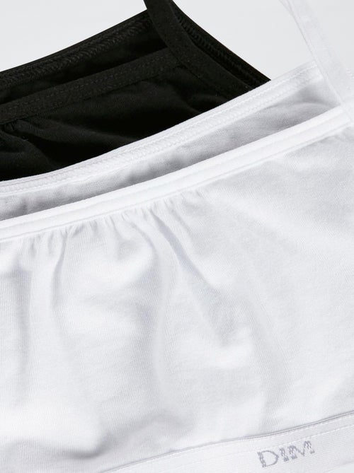 Pack de 2 alças 'DIM' em algodão liso - Kiabi