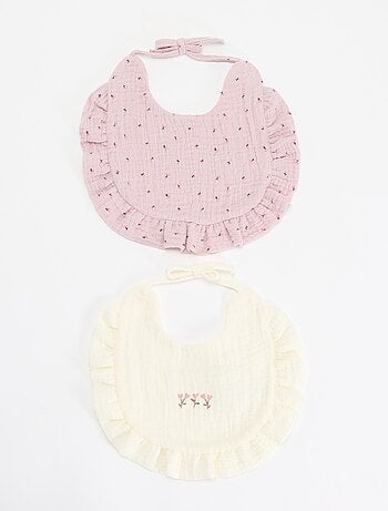 Pack de 2 babetes com folhos