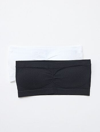 Pack de 2 bandeau em canelado sem costuras
