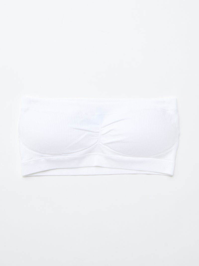 Pack de 2 bandeau em canelado sem costuras Branco - Kiabi
