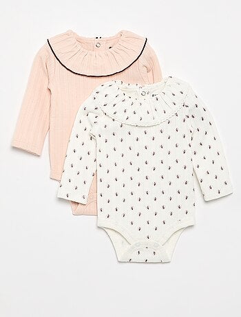 Pack de 2 bodies com gola fantasia