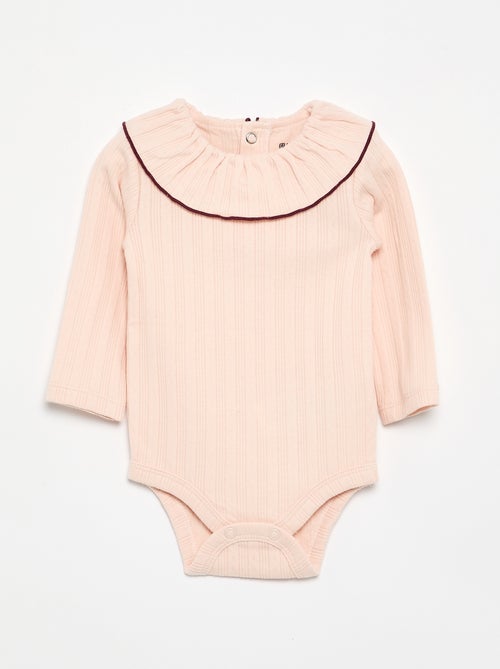 Pack de 2 bodies com gola fantasia - Kiabi