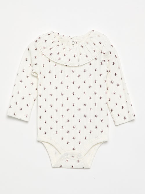 Pack de 2 bodies com gola fantasia - Kiabi