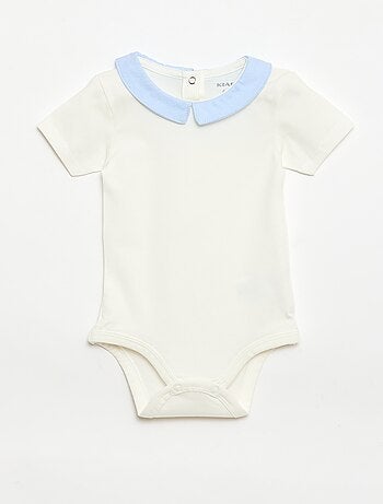 Pack de 2 bodies com gola Peter Pan
