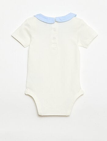 Pack de 2 bodies com gola Peter Pan