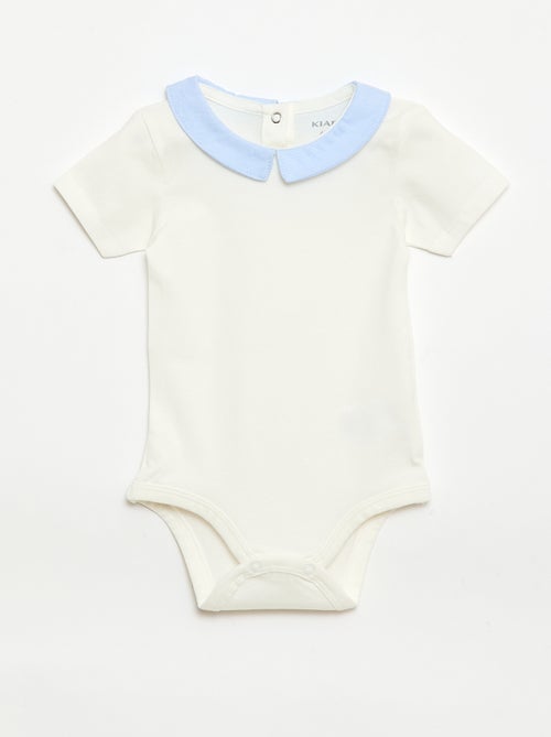 Pack de 2 bodies com gola Peter Pan - Kiabi