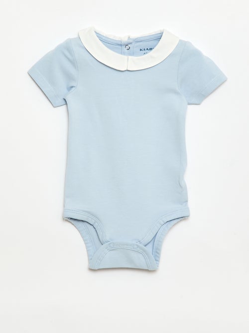 Pack de 2 bodies com gola Peter Pan - Kiabi