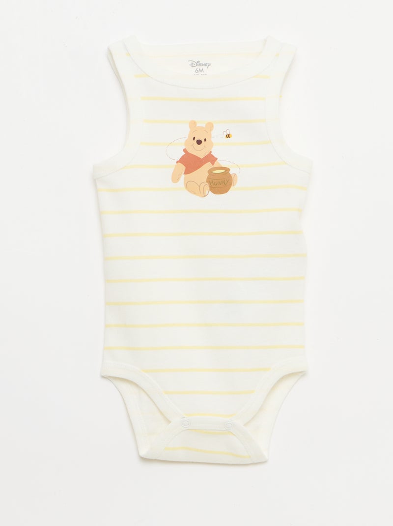 Pack de 2 bodies de alças 'Disney' Amarelo - Kiabi