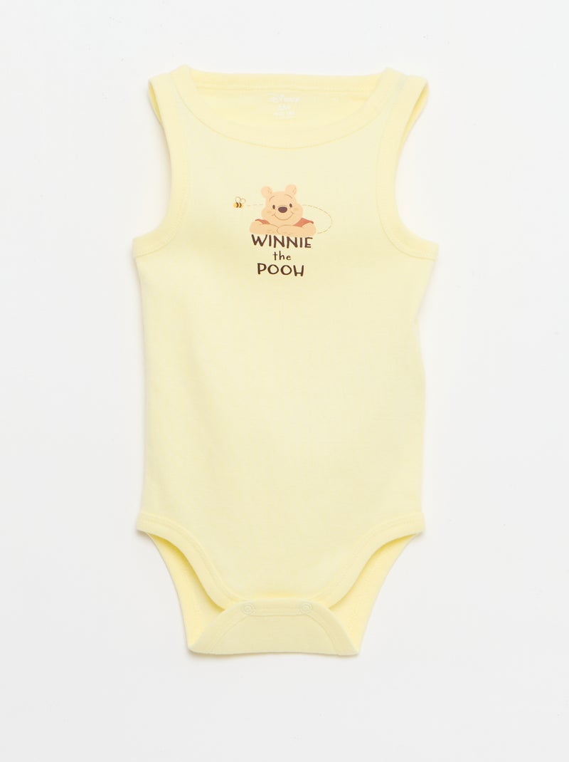 Pack de 2 bodies de alças 'Disney' Amarelo - Kiabi