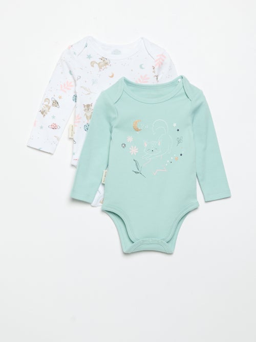 Pack de 2 bodies estampados 'Petit Béguin' - Kiabi