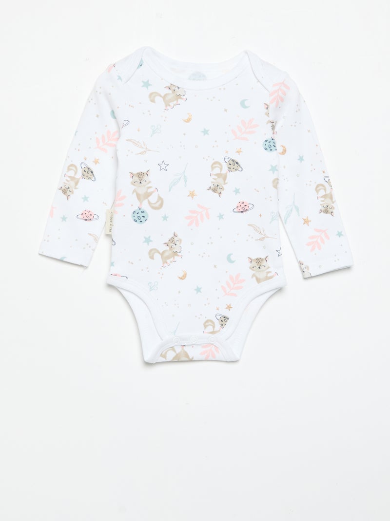 Pack de 2 bodies estampados 'Petit Béguin' Verde - Kiabi
