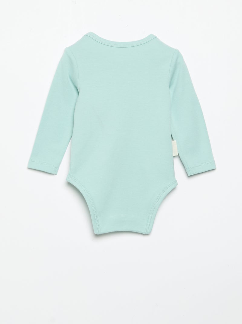 Pack de 2 bodies estampados 'Petit Béguin' Verde - Kiabi
