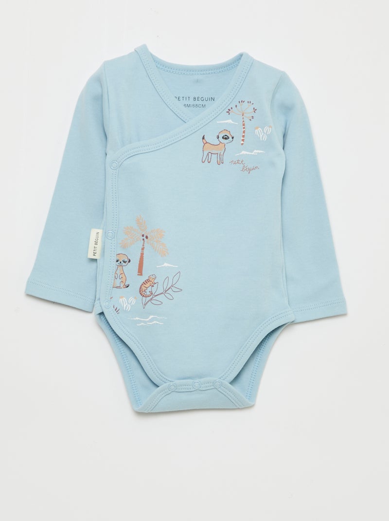 Pack de 2 bodies 'Petit Béguin' Azul - Kiabi