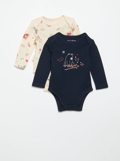 Pack de 2 bodies 'Petit Béguin' - Kiabi