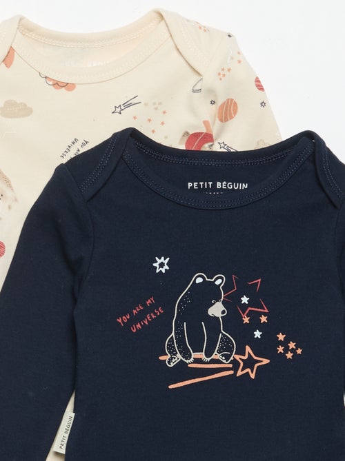 Pack de 2 bodies 'Petit Béguin' - Kiabi