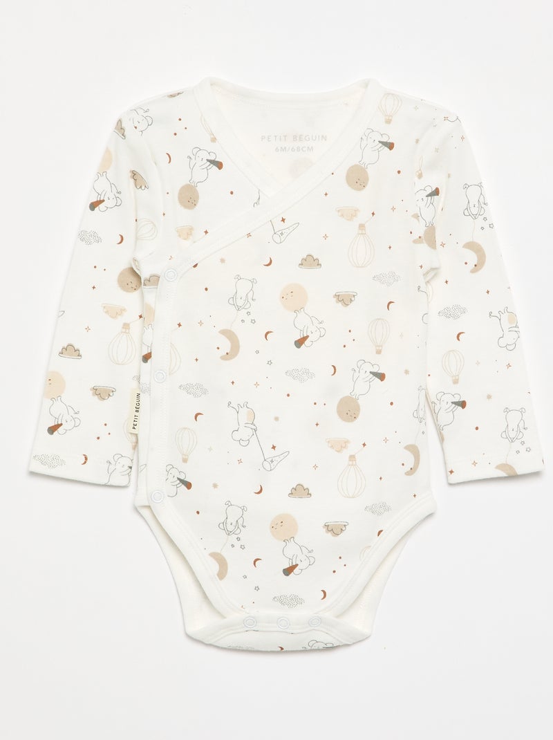 Pack de 2 bodies 'Petit Béguin' Branco - Kiabi