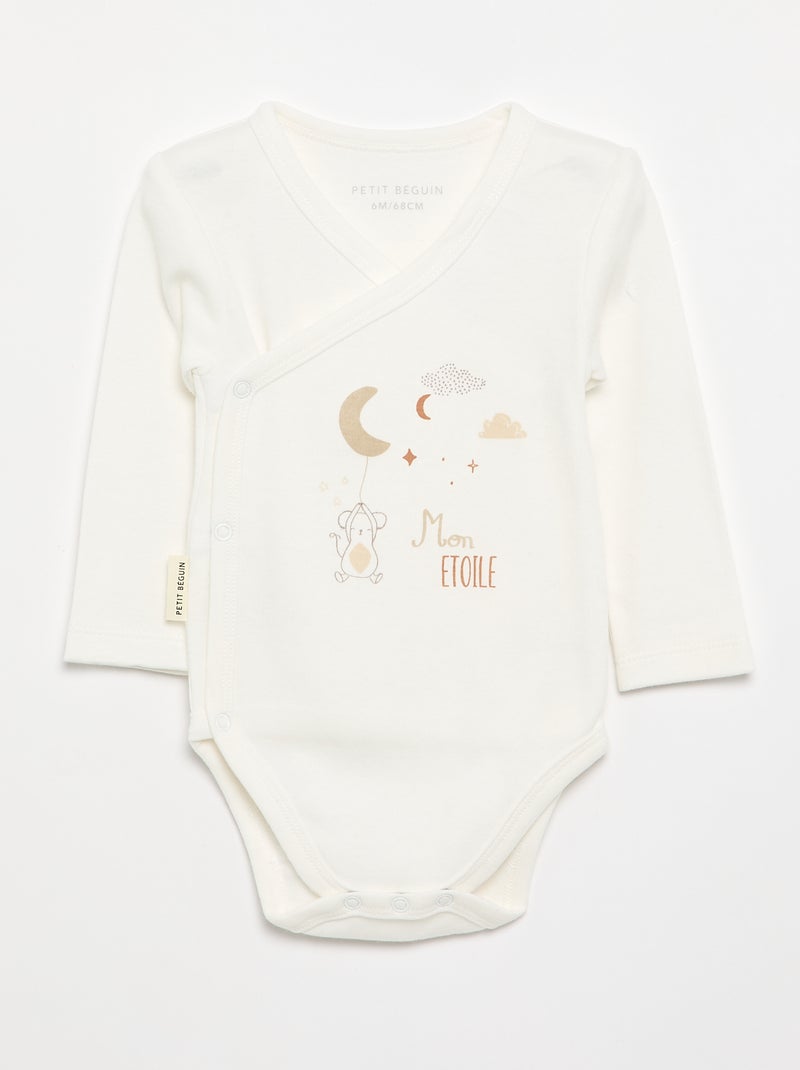 Pack de 2 bodies 'Petit Béguin' Branco - Kiabi