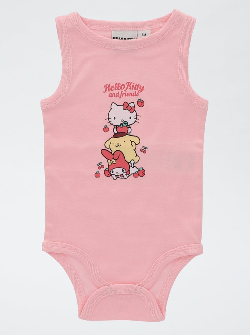 Pack de 2 bodies sem mangas 'Hello Kitty' Rosa - Kiabi