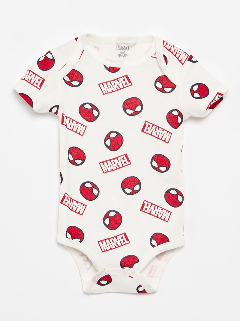 Pack de 2 bodies 'Spider-Man' 'Marvel' Branco - Kiabi