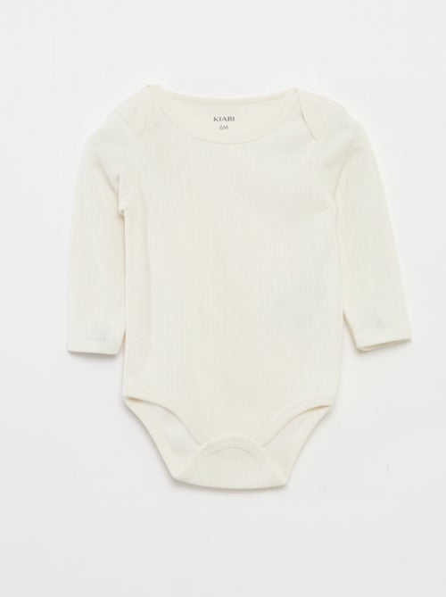 Pack de 2 bodies termorreguladores em malha canelada - Kiabi