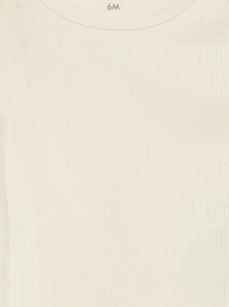 Pack de 2 bodies termorreguladores em malha canelada Rosa - Kiabi