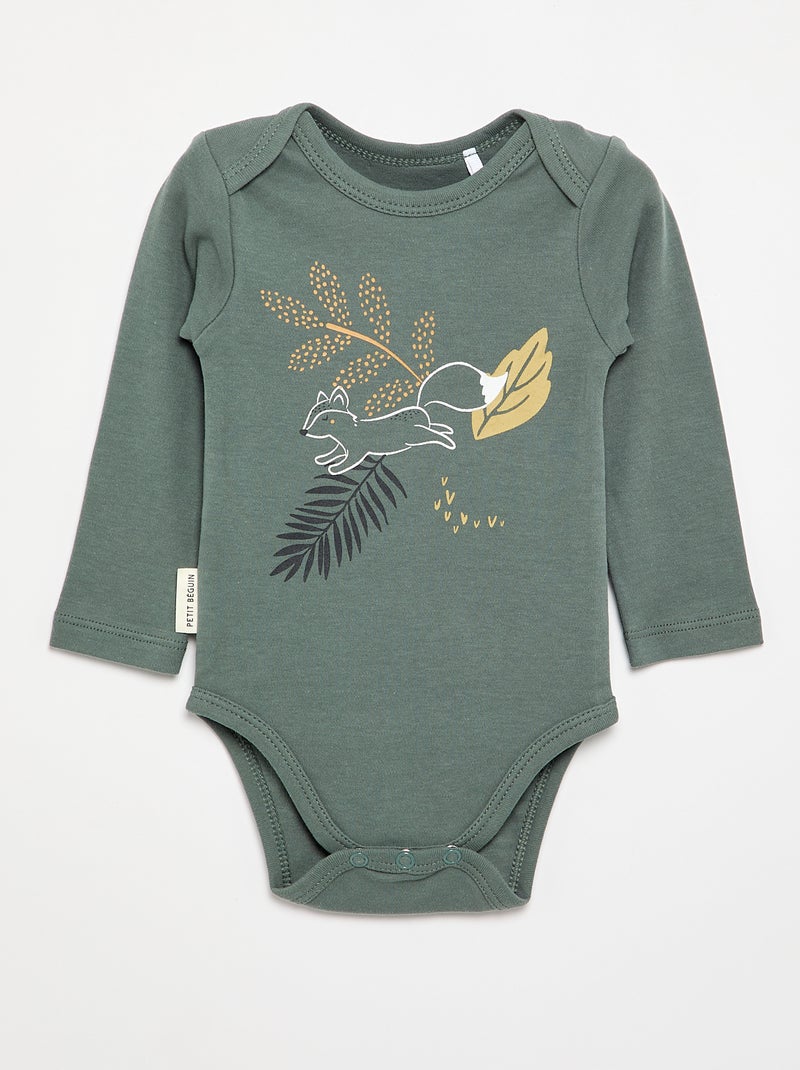 Pack de 2 bodys 'Petit Béguin' Verde - Kiabi