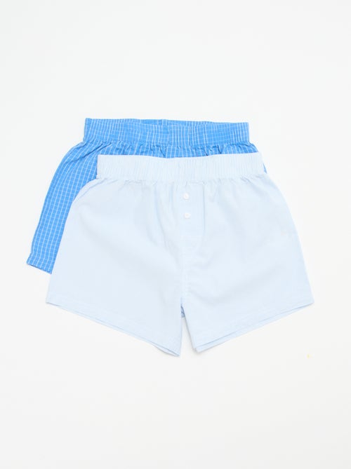 Pack de 2 boxers de homem descontraídos com padrões fantasia - Kiabi Pack de 2 boxers de homem descontraídos com padrões fantasia - Kiabi