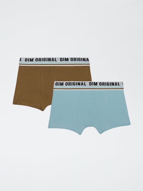 Pack de 2 boxers 'Dim' lisos - Kiabi