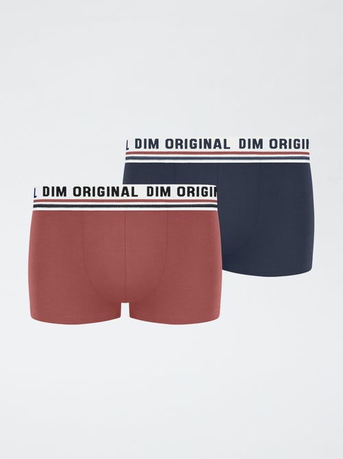 Pack de 2 boxers 'Dim' lisos - Kiabi