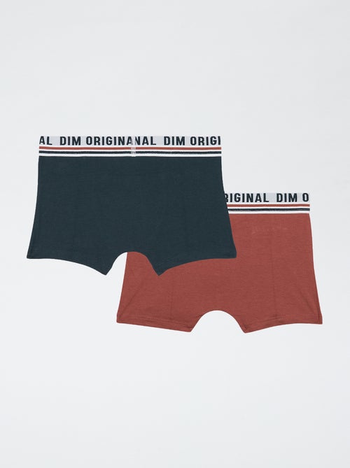 Pack de 2 boxers 'Dim' lisos - Kiabi