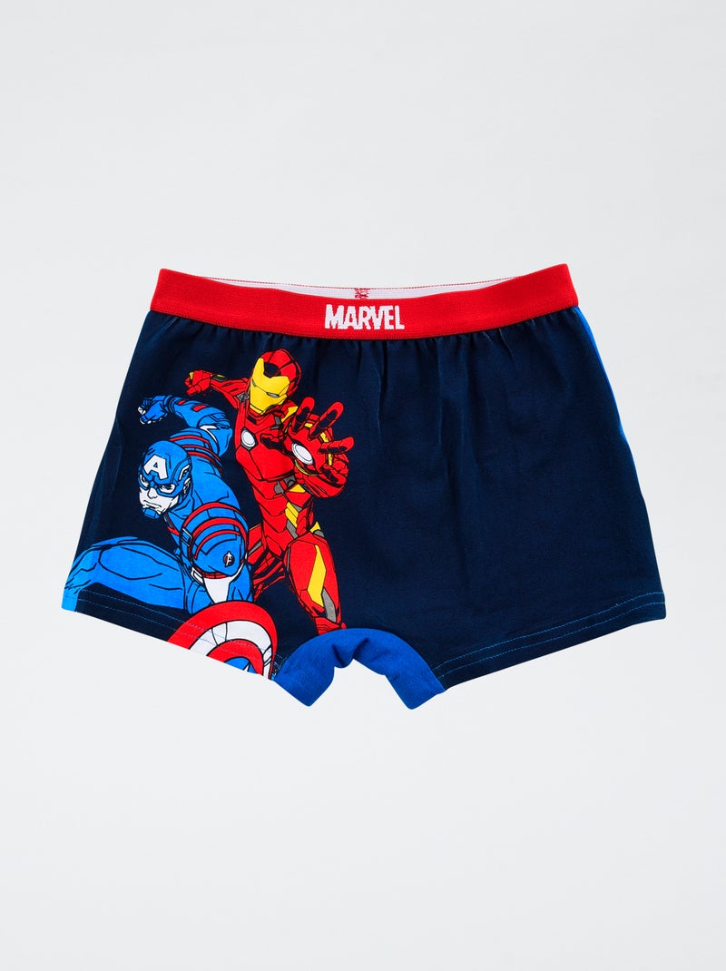 Pack de 2 boxers 'Marvel' 'Avengers' em algodão Azul - Kiabi