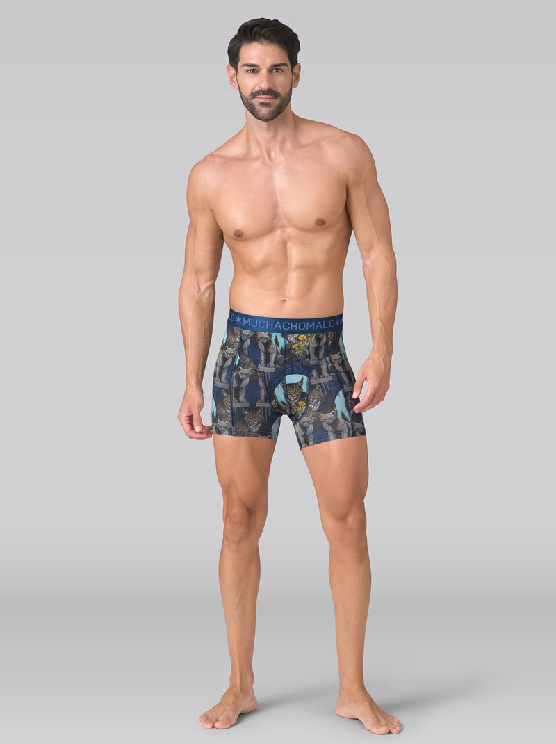 Pack de 2 boxers Muchachomalo Azul-Preto - Kiabi