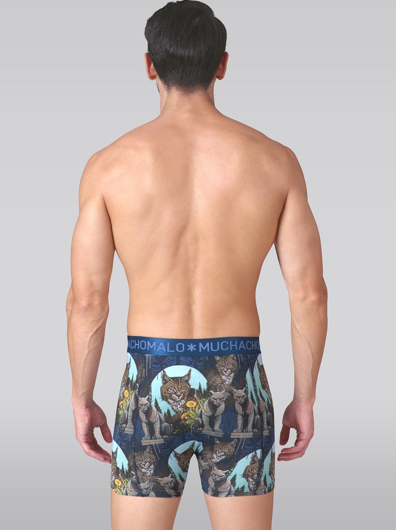 Pack de 2 boxers Muchachomalo Azul-Preto - Kiabi