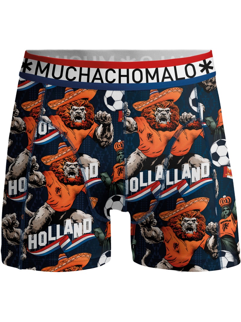 Pack de 2 boxers Muchachomalo Preto Laranja Preto - Kiabi