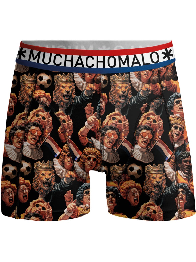 Pack de 2 boxers muchachomalo Preto Laranja Preto - Kiabi