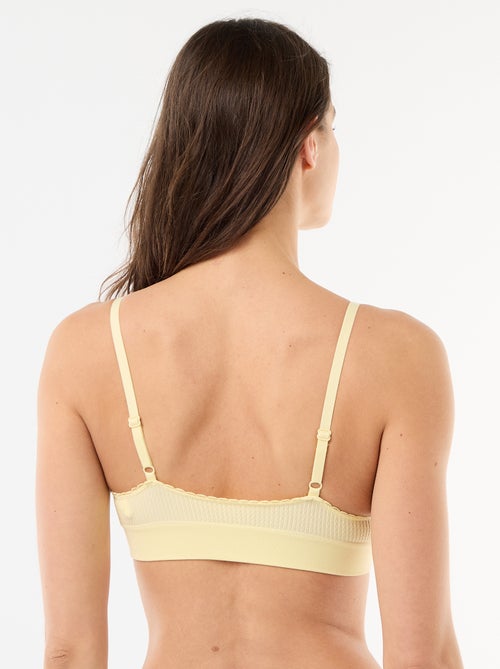 Pack de 2 bralettes em malha com relevo - Kiabi