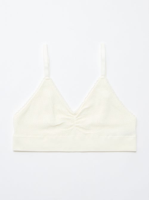 Pack de 2 bralettes em malha com relevo - Kiabi