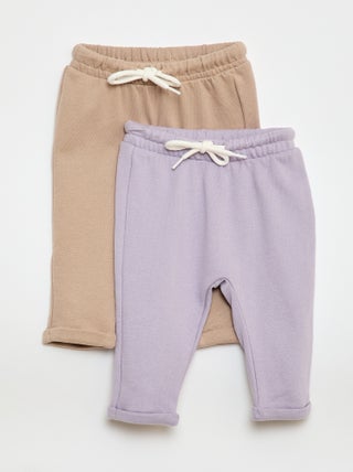 Pack de 2 calças de jogging em french terry