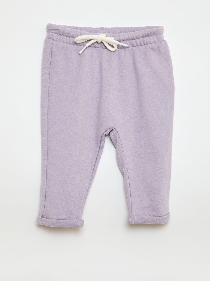 Pack de 2 calças de jogging em french terry Bege - Kiabi