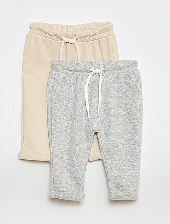 Pack de 2 calças de jogging em french terry