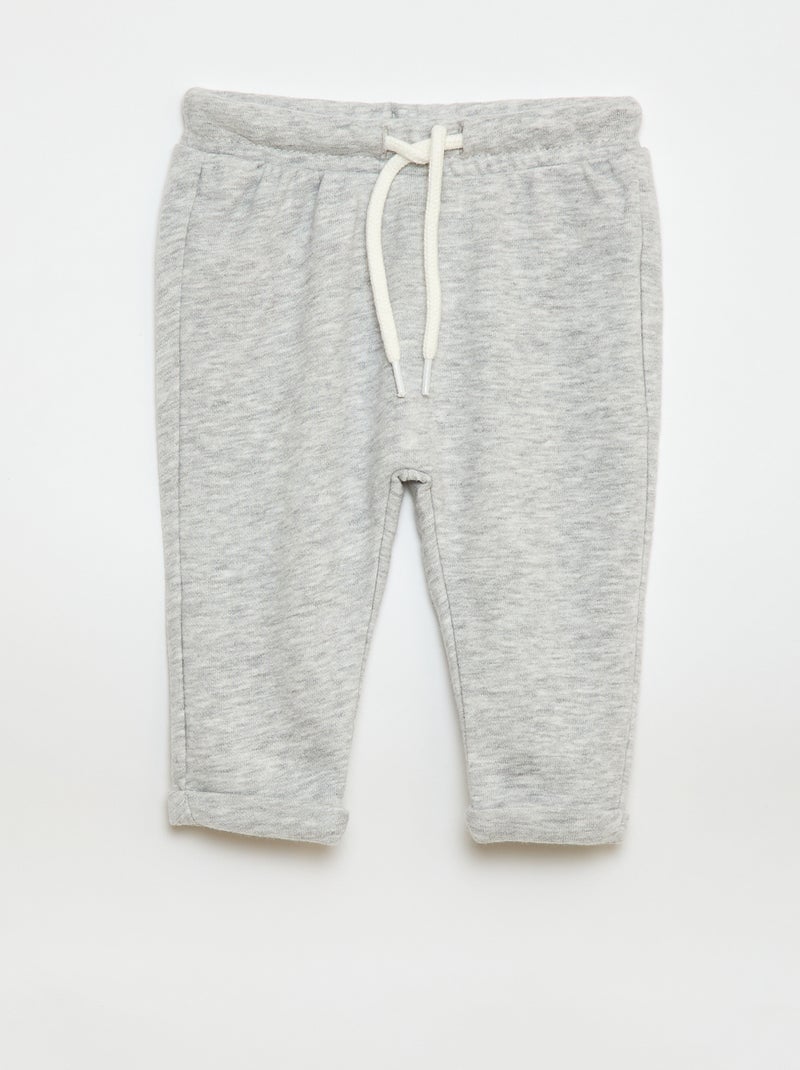 Pack de 2 calças de jogging em french terry Cinza - Kiabi