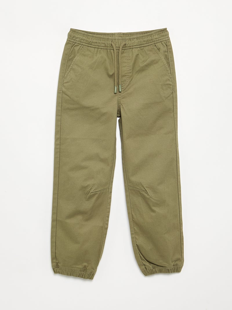 Pack de 2 calças de jogging em sarja Amarelo - Kiabi