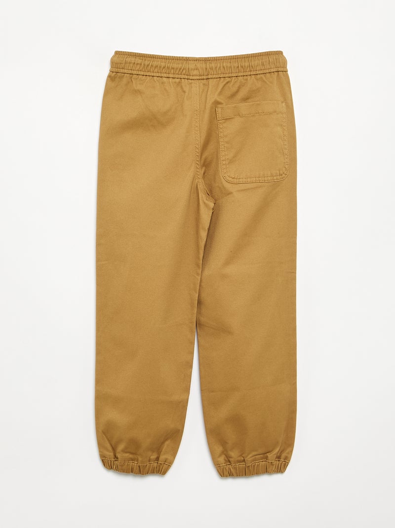 Pack de 2 calças de jogging em sarja Amarelo - Kiabi