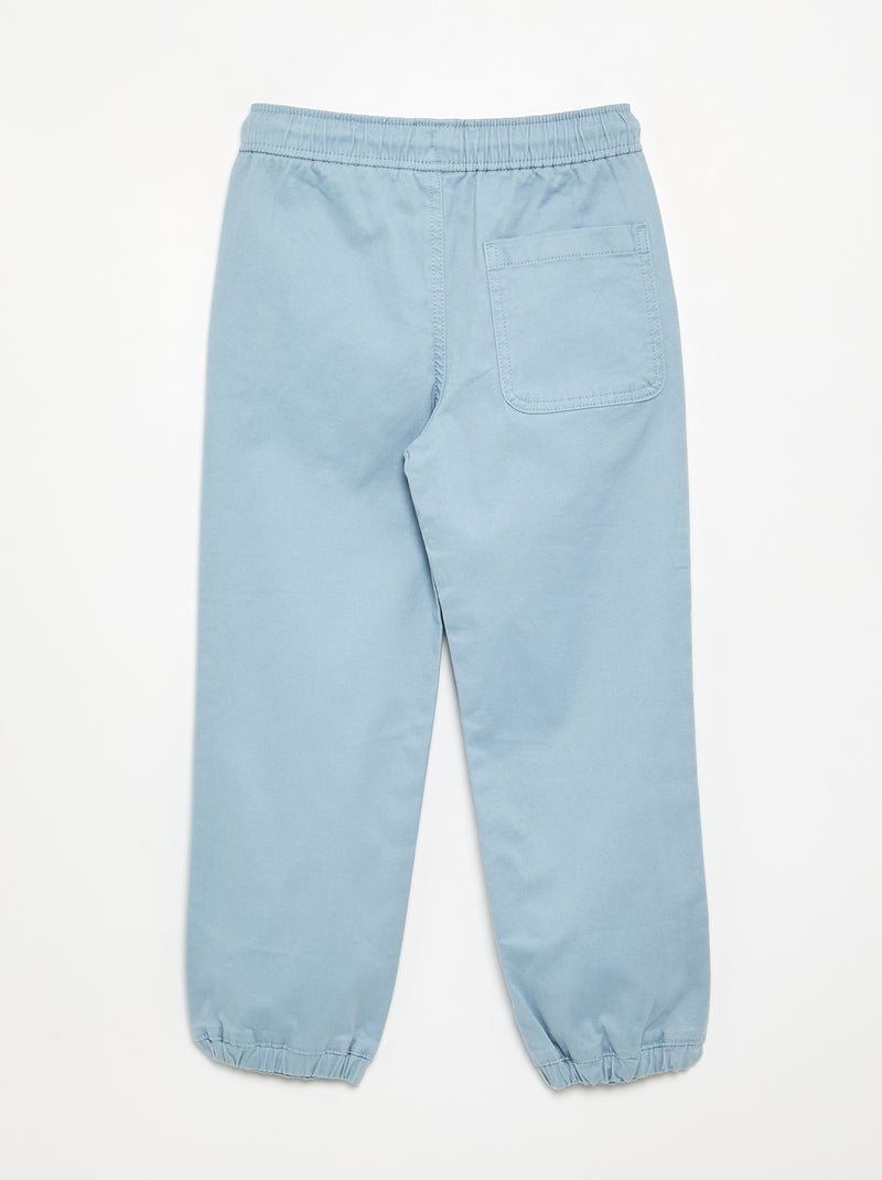 Pack de 2 calças de jogging em sarja Azul - Kiabi