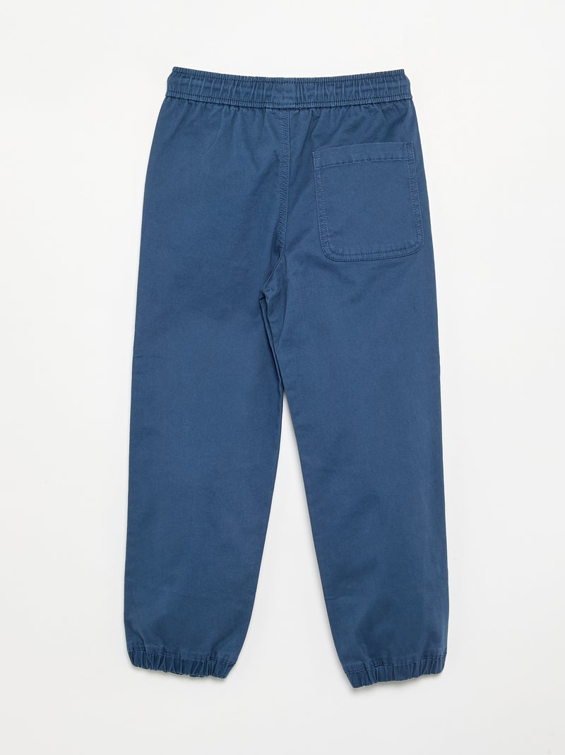 Pack de 2 calças de jogging em sarja Azul - Kiabi