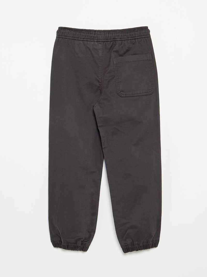 Pack de 2 calças de jogging em sarja Cinza - Kiabi