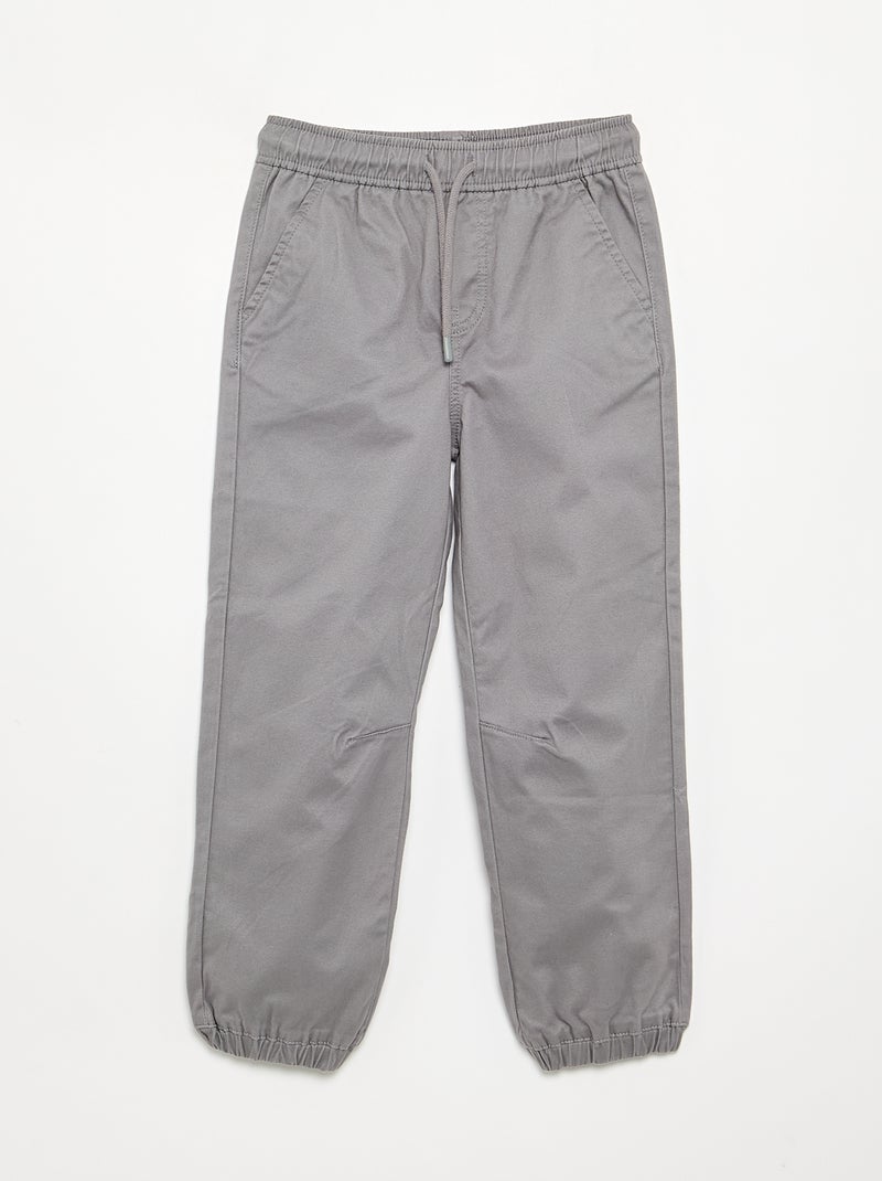 Pack de 2 calças de jogging em sarja Cinza - Kiabi