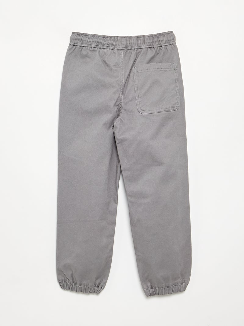 Pack de 2 calças de jogging em sarja Cinza - Kiabi